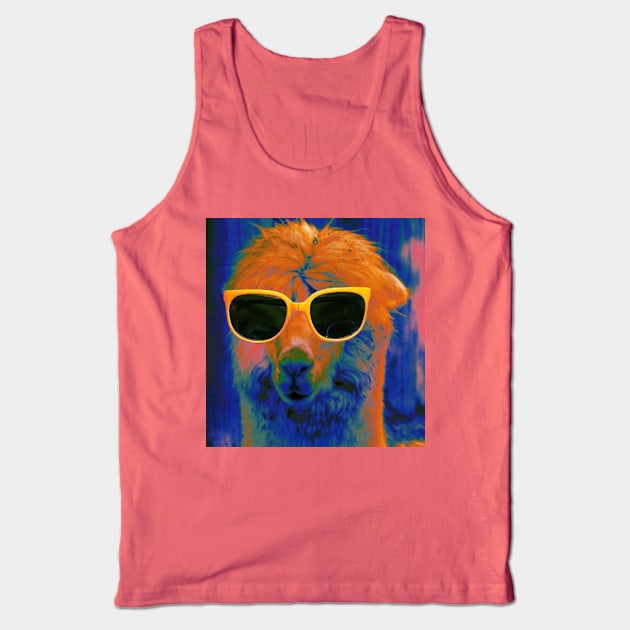 Shady Llama Tank Top by JoJo_Bunny